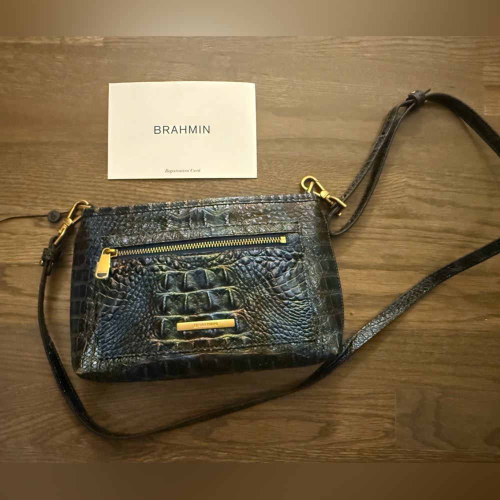 Brahmin Vida Leather Embossed Crossbody Bag - Picture 5 of 5